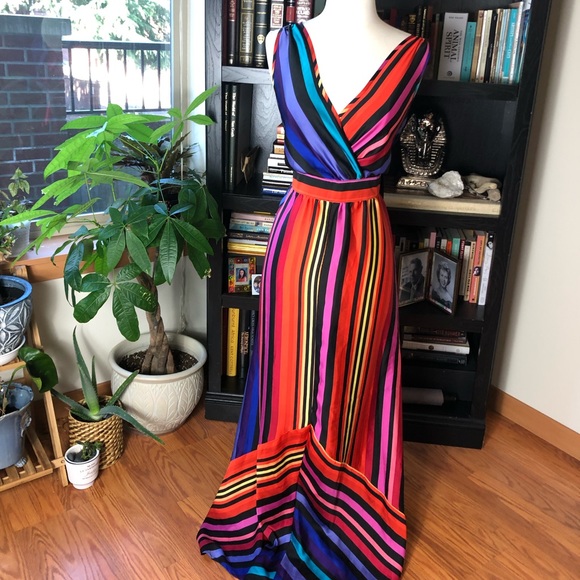 Worthington Dresses & Skirts - Rainbow Striped Maxi Dress